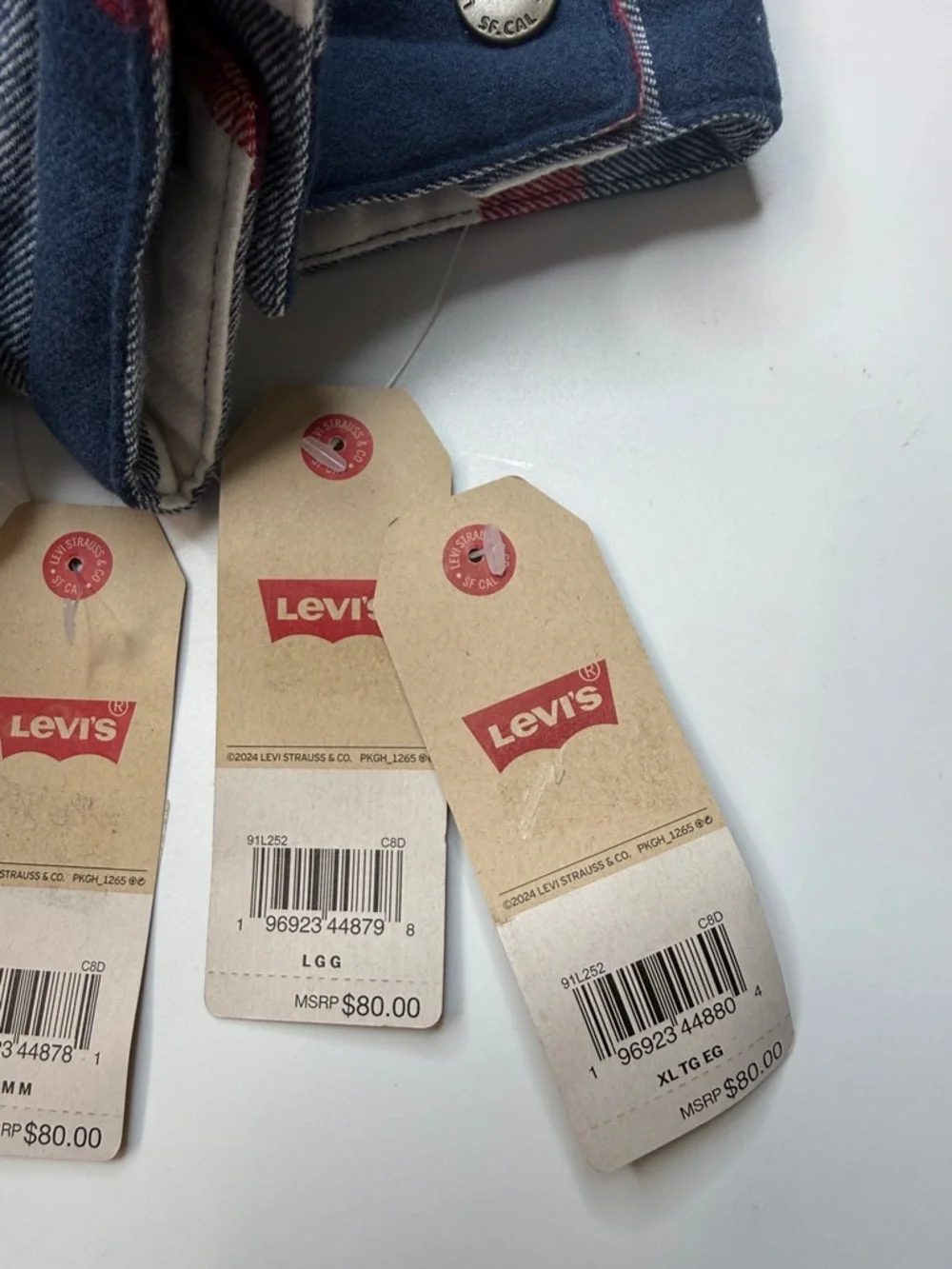 Levis Sherpa Lined Shacket Big Boys - Dress Blues and Grey